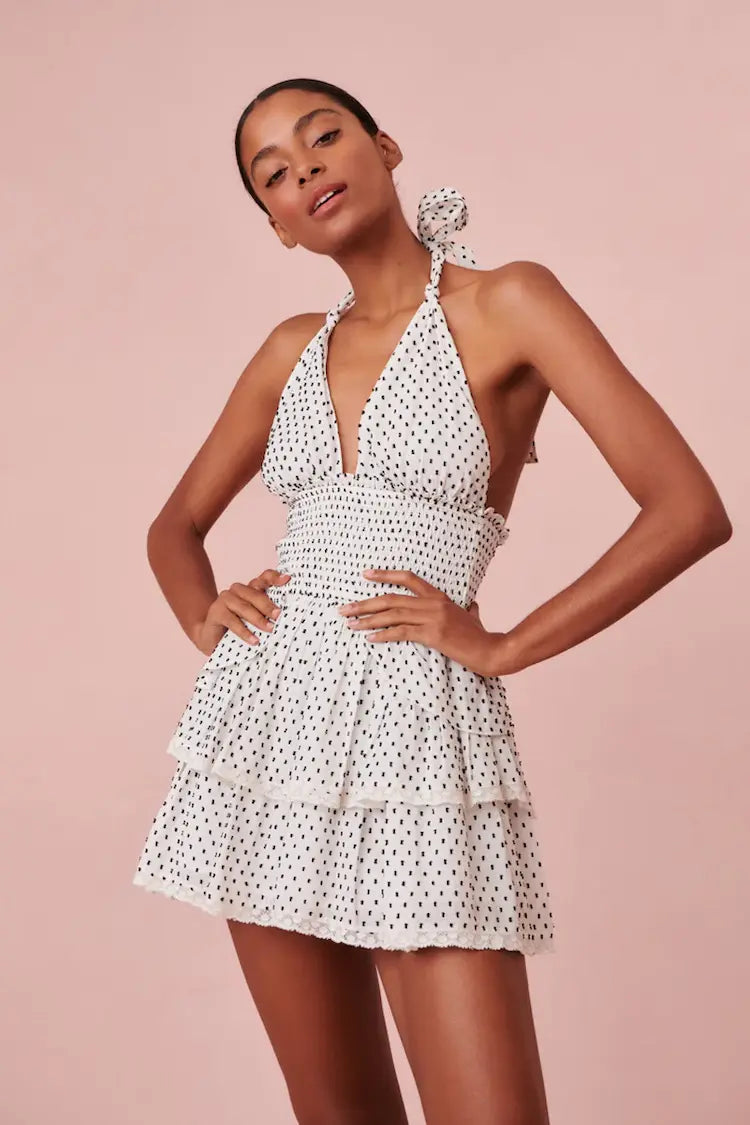 LoveShackFancy Deanna Halter Dress LoveShackFancy Deanna Halter Dress