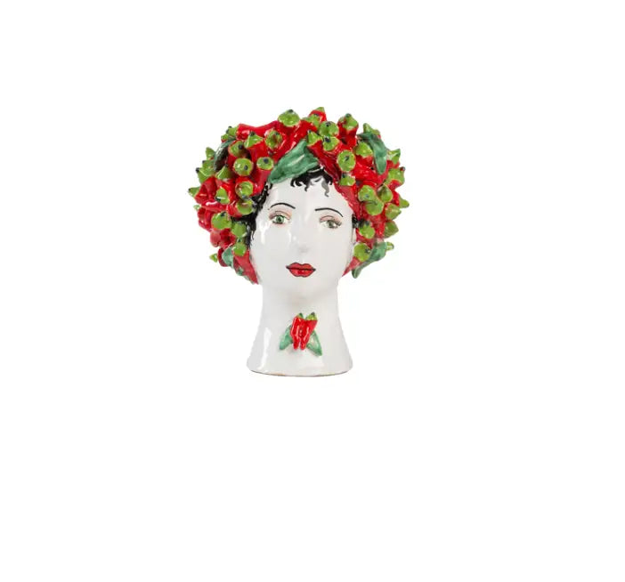 Ceramic Head Vase, Peppers