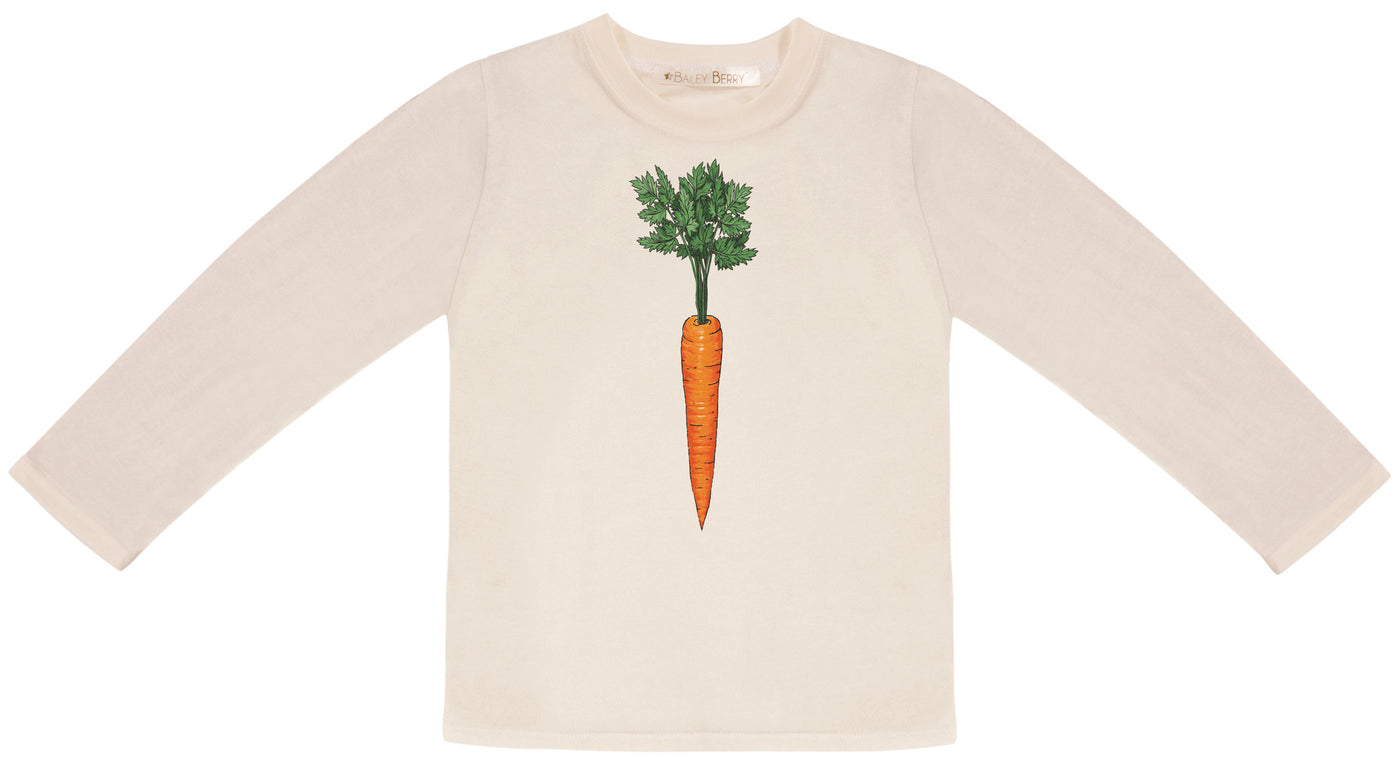 BAILEY BERRY Carrot Kids Organic Cotton Long Sleeved Tee
