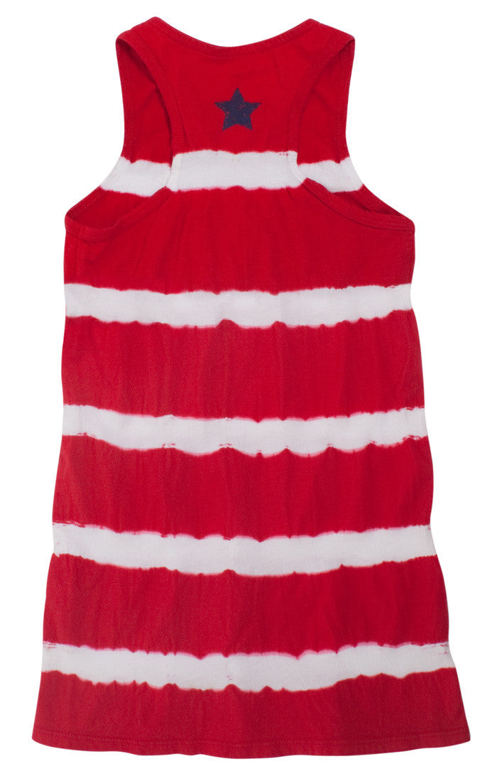 BAILEY BERRY Dip-Dyed Red Striped Kids Dress
