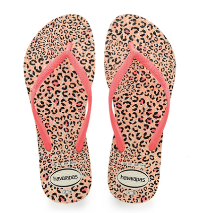 Havaianas Women's Pink Leopard Print Animals Sandals