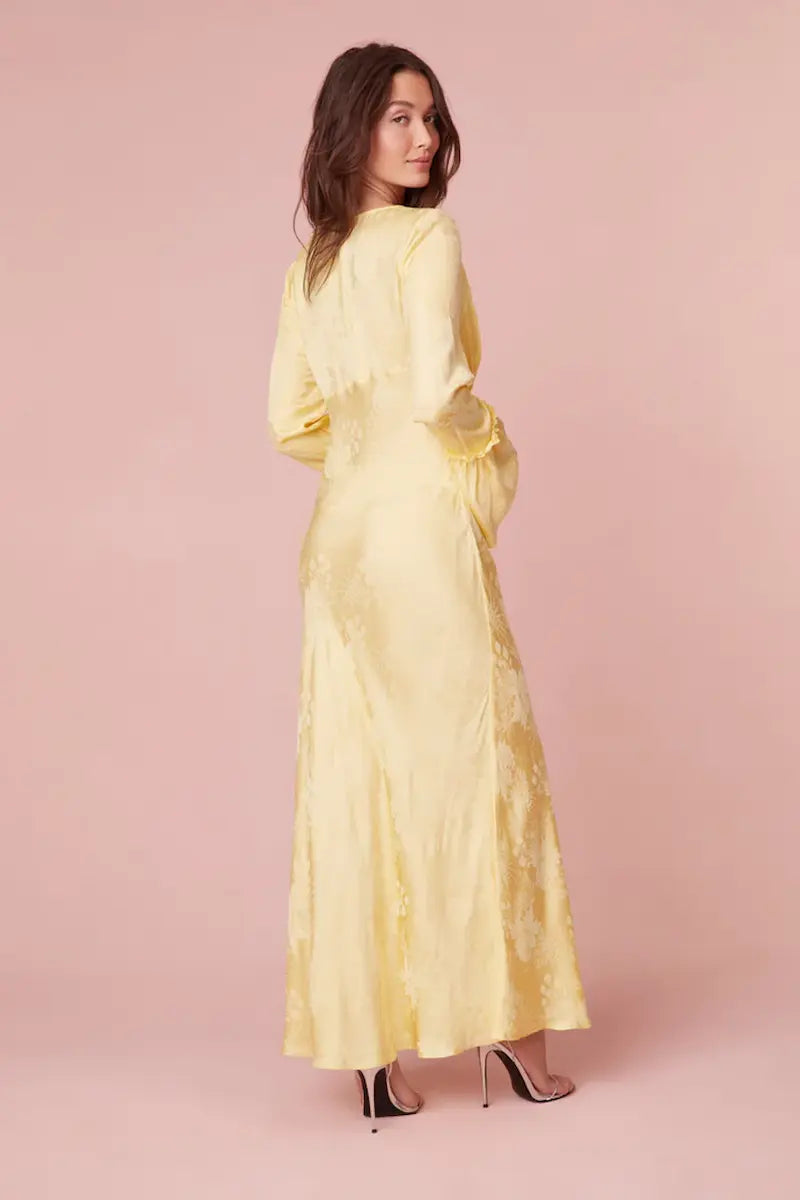 LoveShackFancy Kalona Silk-Blend Jacquard Maxi Dress