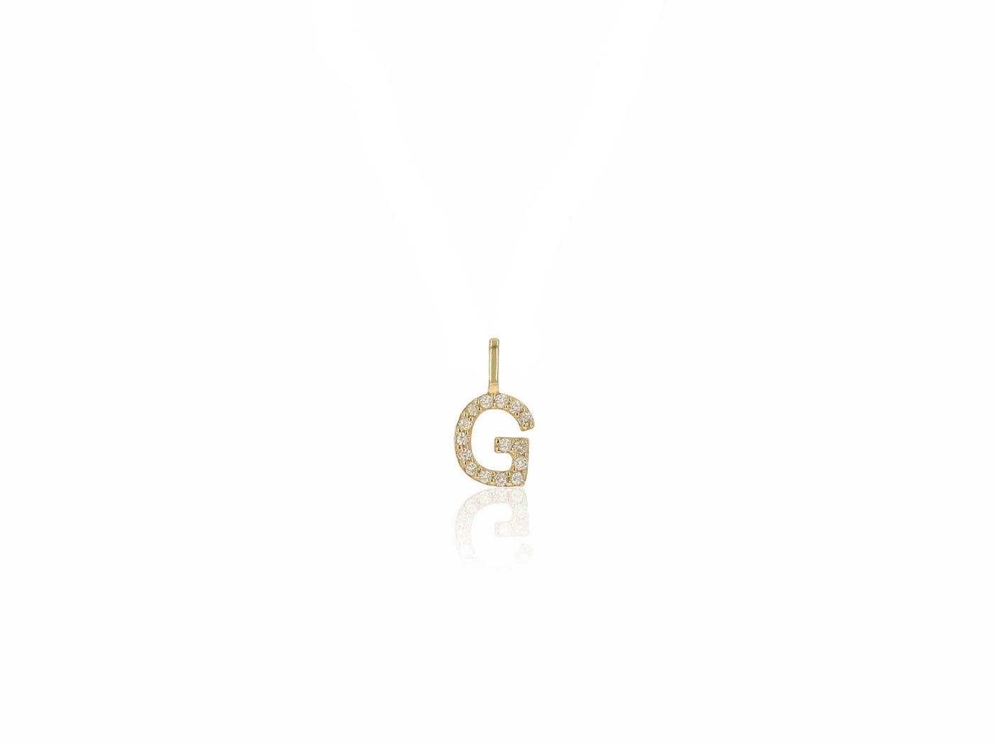 14K Gold Diamond Letter Charm
