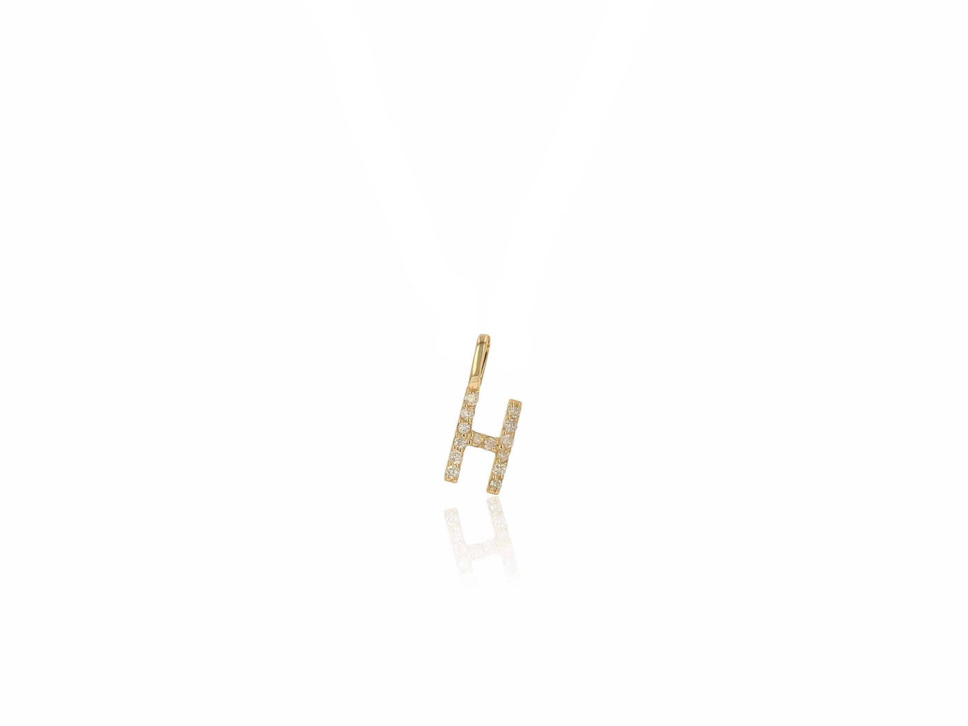 14K Gold Diamond Letter Charm