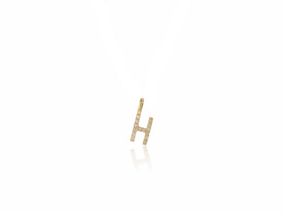 14K Gold Diamond Letter Charm