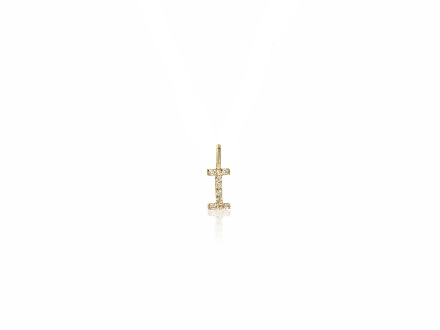 14K Gold Diamond Letter Charm
