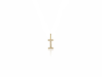 14K Gold Diamond Letter Charm