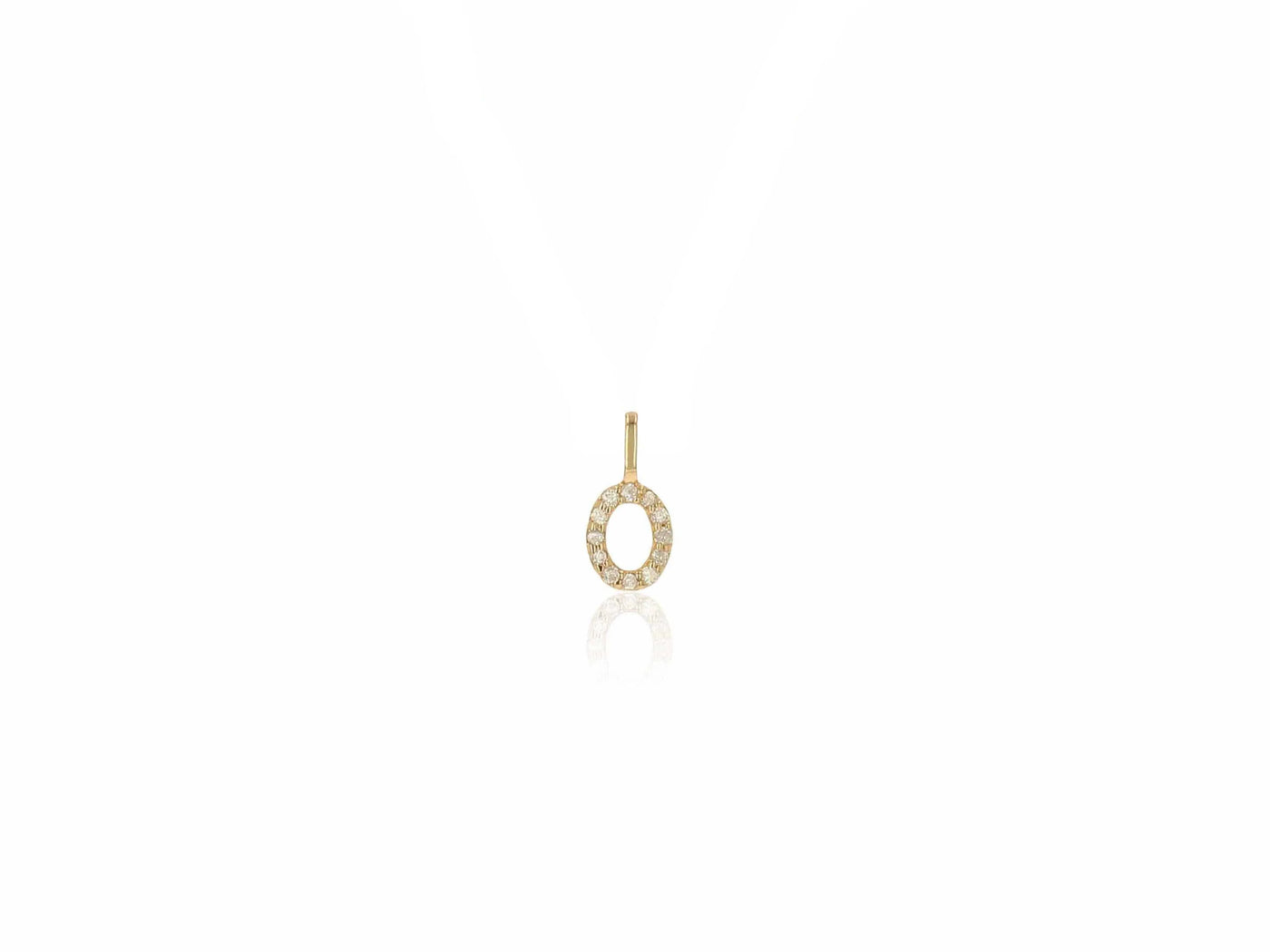 14K Gold Diamond Letter Charm