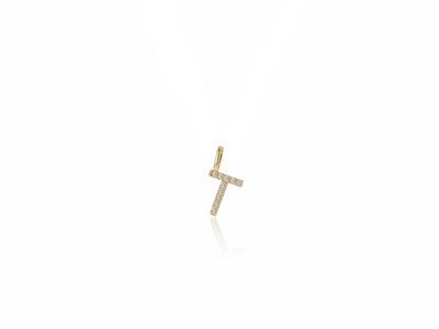 14K Gold Diamond Letter Charm