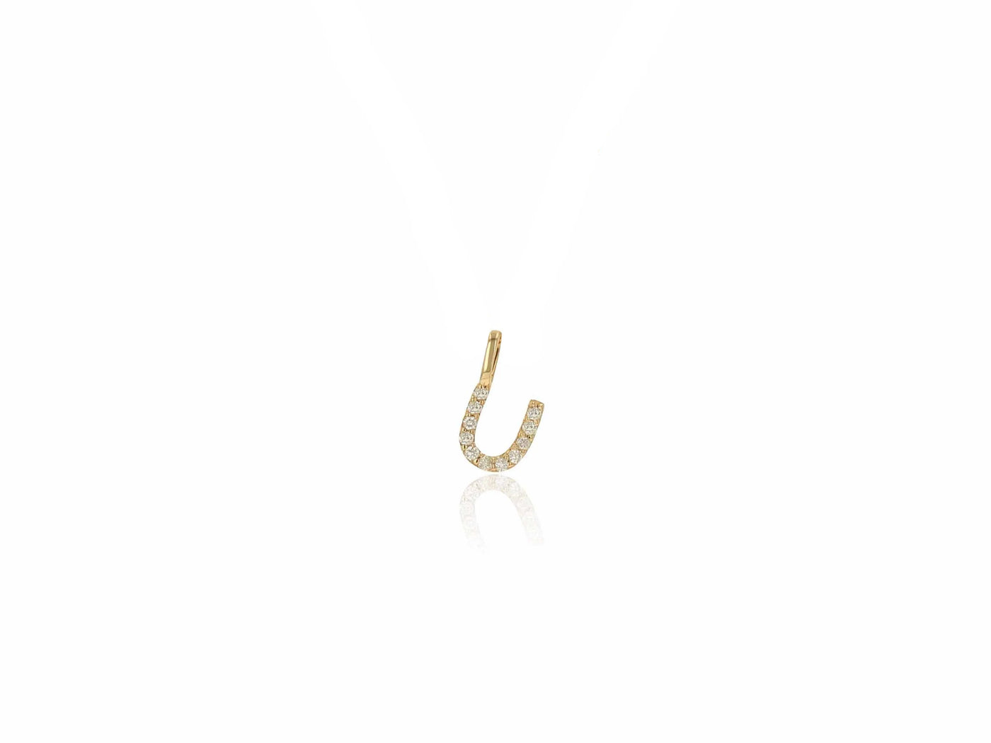 14K Gold Diamond Letter Charm
