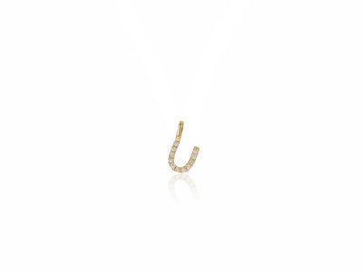 14K Gold Diamond Letter Charm