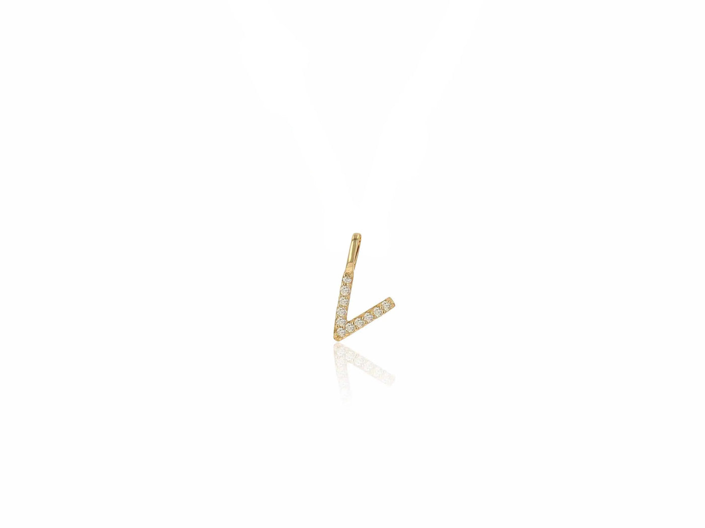 14K Gold Diamond Letter Charm