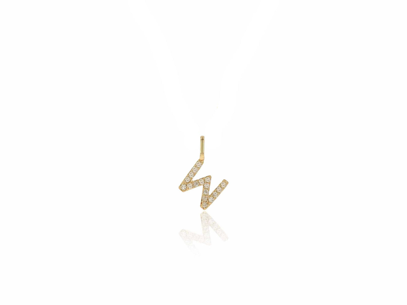 14K Gold Diamond Letter Charm
