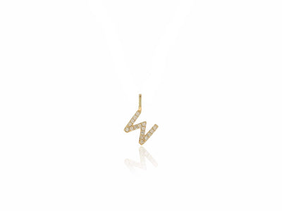 14K Gold Diamond Letter Charm