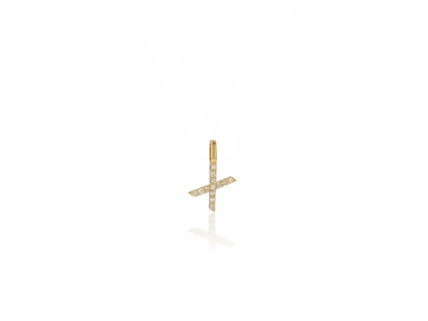 14K Gold Diamond Letter Charm