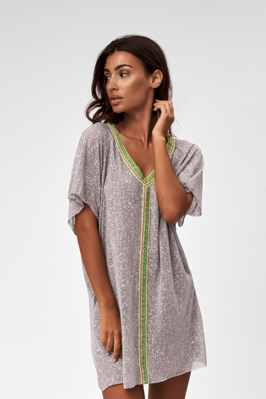 mini abaya dress Pitusa Women's Mini Pima Abaya Gray