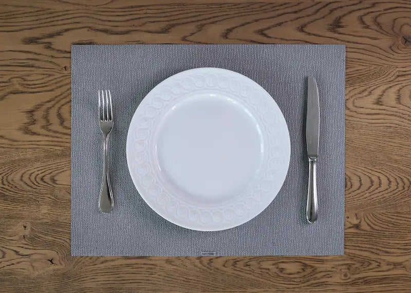 BAILEY BERRY Woven Mist Placemats