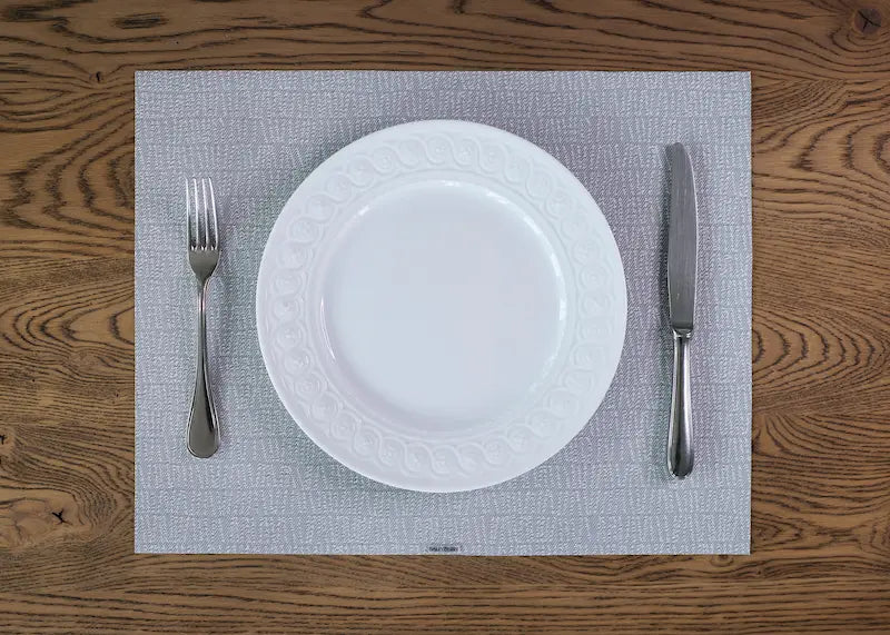 BAILEY BERRY Woven Mist Placemats