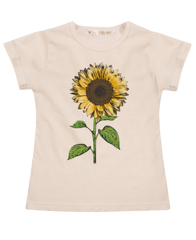 BAILEY BERRY T-shirt en coton biologique pour filles tournesol