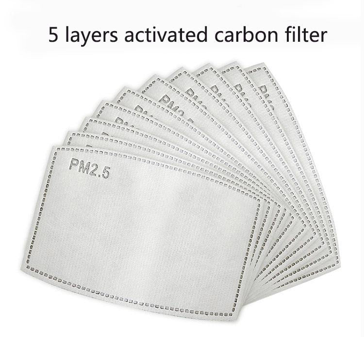 PM2.5 Activated Carbon Mask Filter - 10 pack