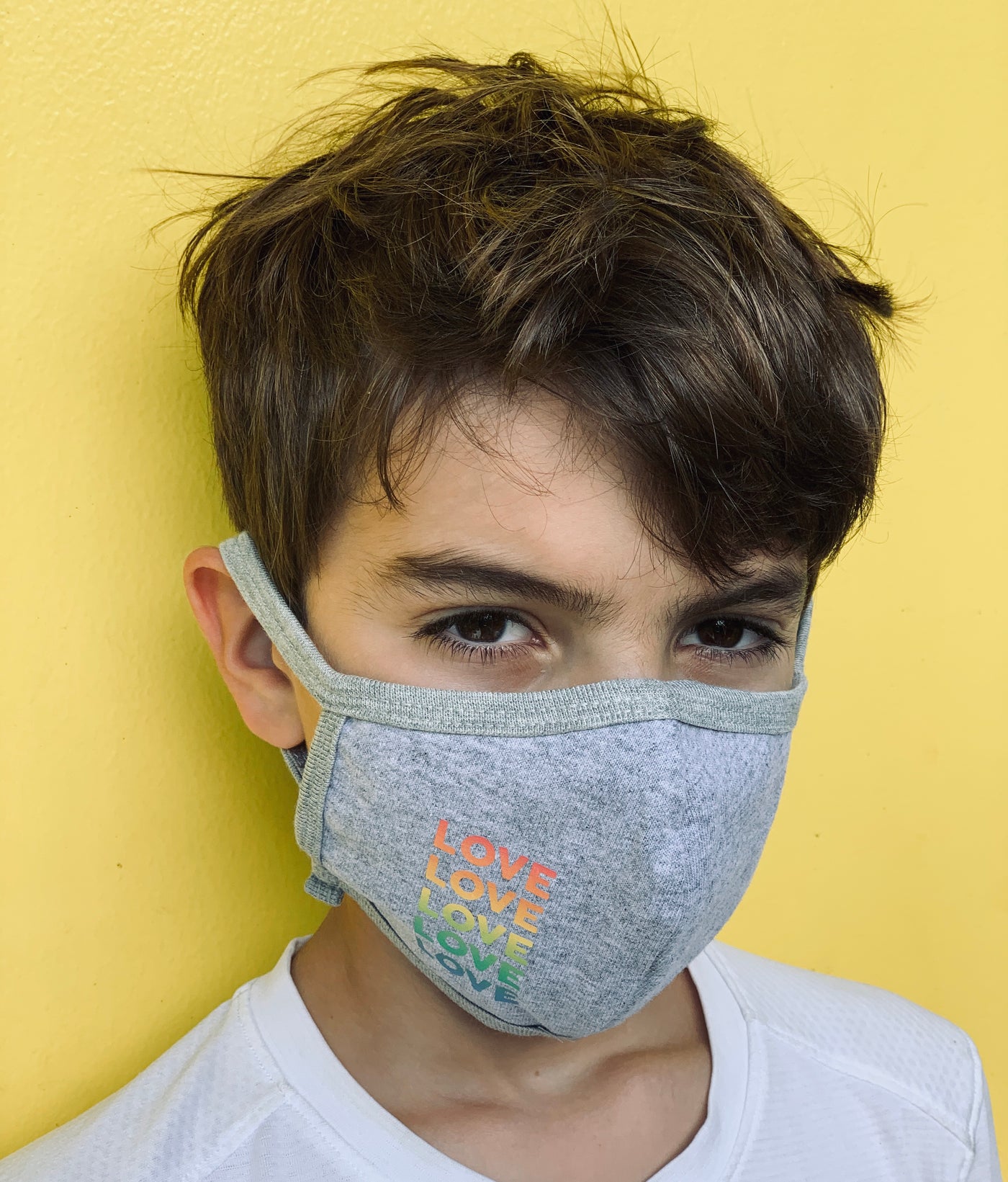 BAILEY BERRY LOVE Masque gris pour enfants avec sangles réglables