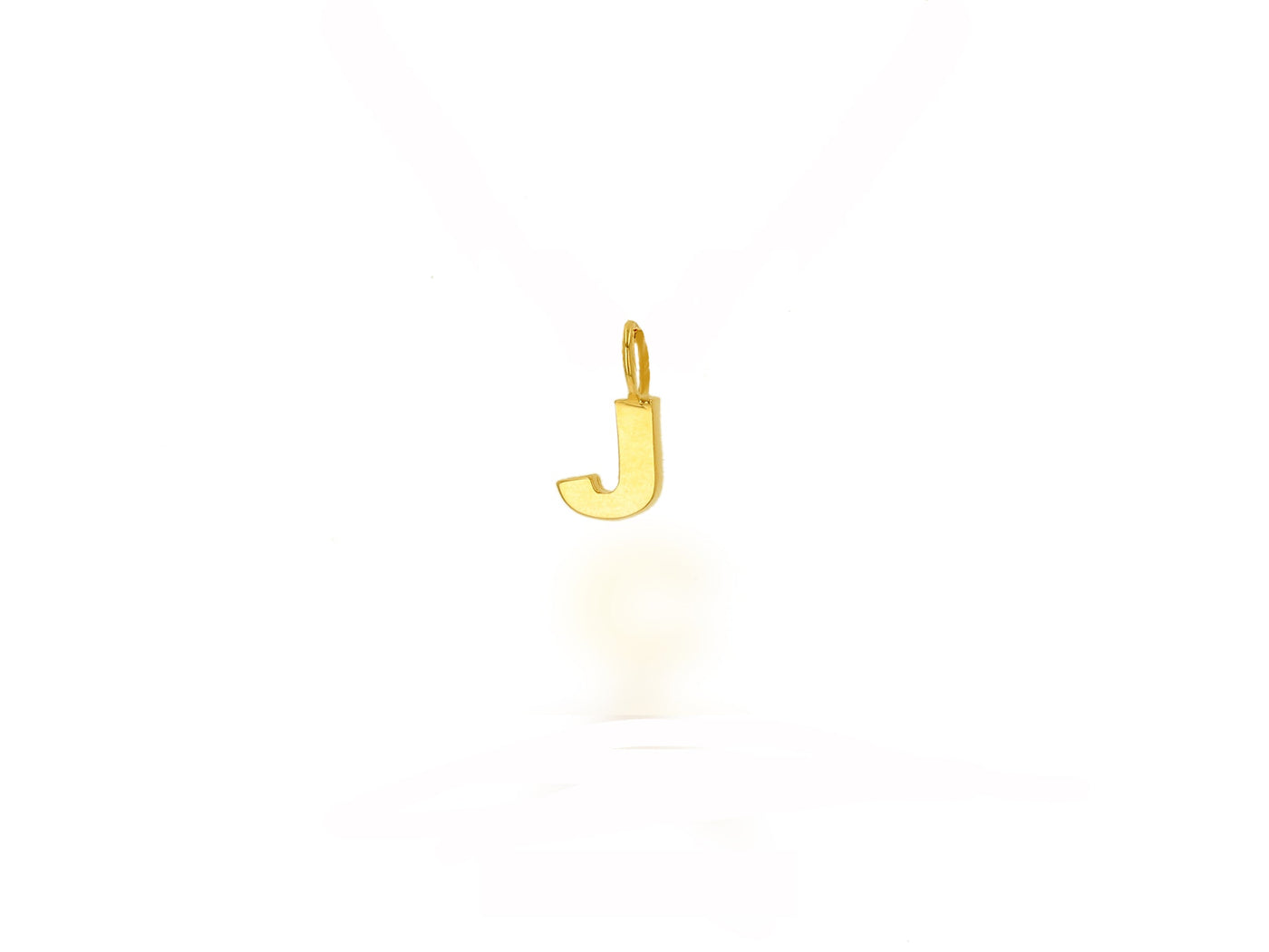 Charm lettre mini bloc en or 14 carats