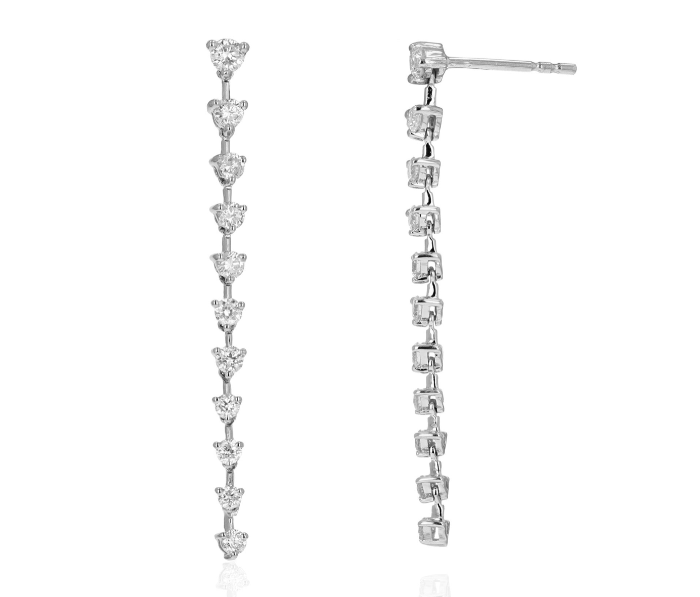 Diamond Hanging Linear Earrings