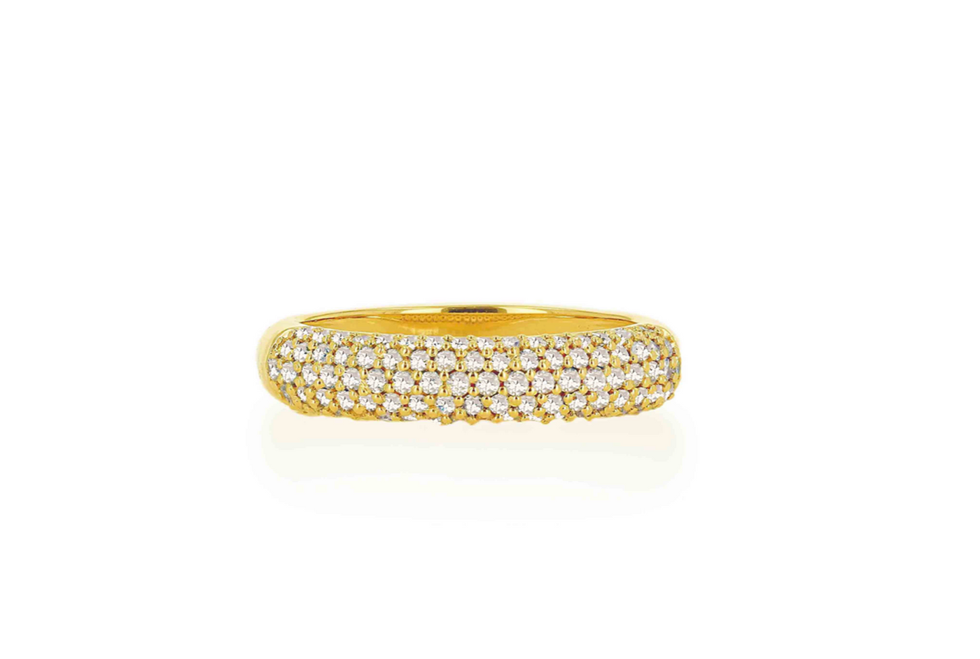 Pave Diamond Wide Band Ring