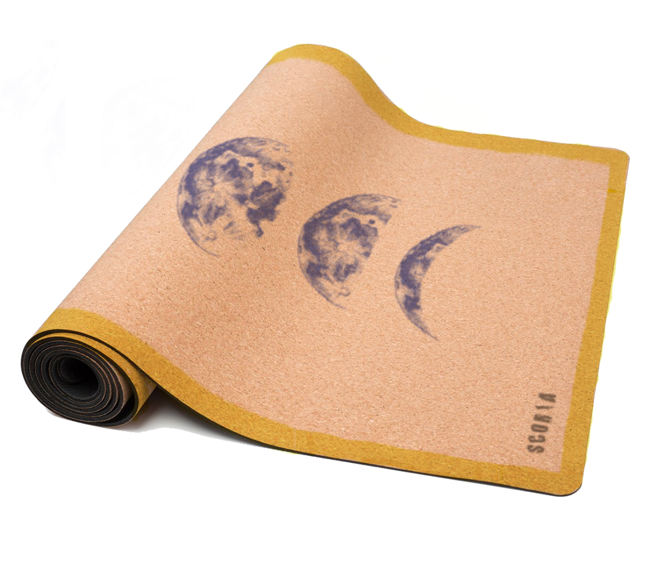 Moon Phases Cork Yoga Mat