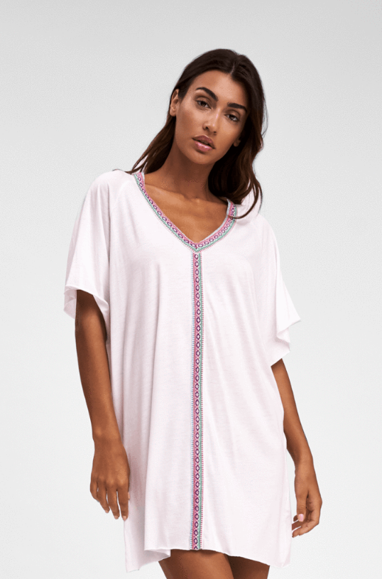 mini abaya dress Pitusa Women's Mini Pima Abaya White