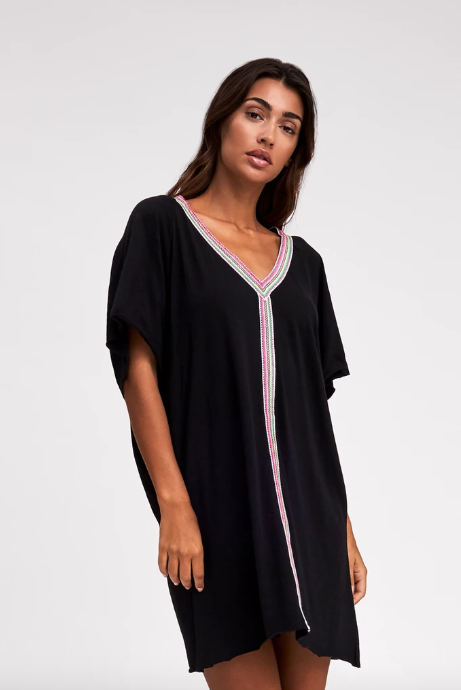 mini abaya dress Pitusa Women's Mini Pima Abaya Black