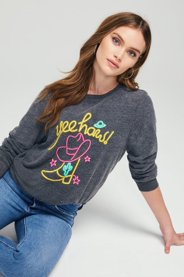 Beach Sweatshirt Wildfox V Neck Pullover Wildfox Women's Yee Haw
