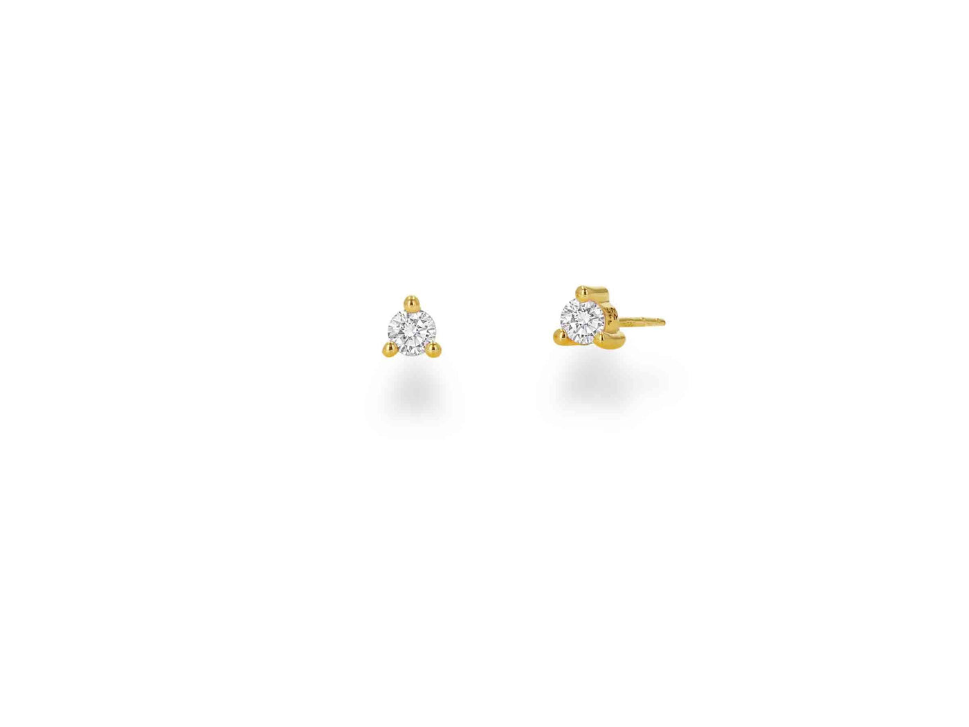 Boucles d'oreilles à tige avec pierres précieuses d'anniversaire en or 14 carats