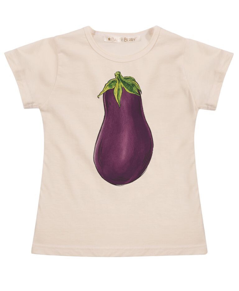 BAILEY BERRY T-shirt en coton biologique pour filles aubergine