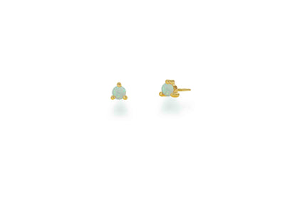 Boucles d'oreilles à tige avec pierres précieuses d'anniversaire en or 14 carats