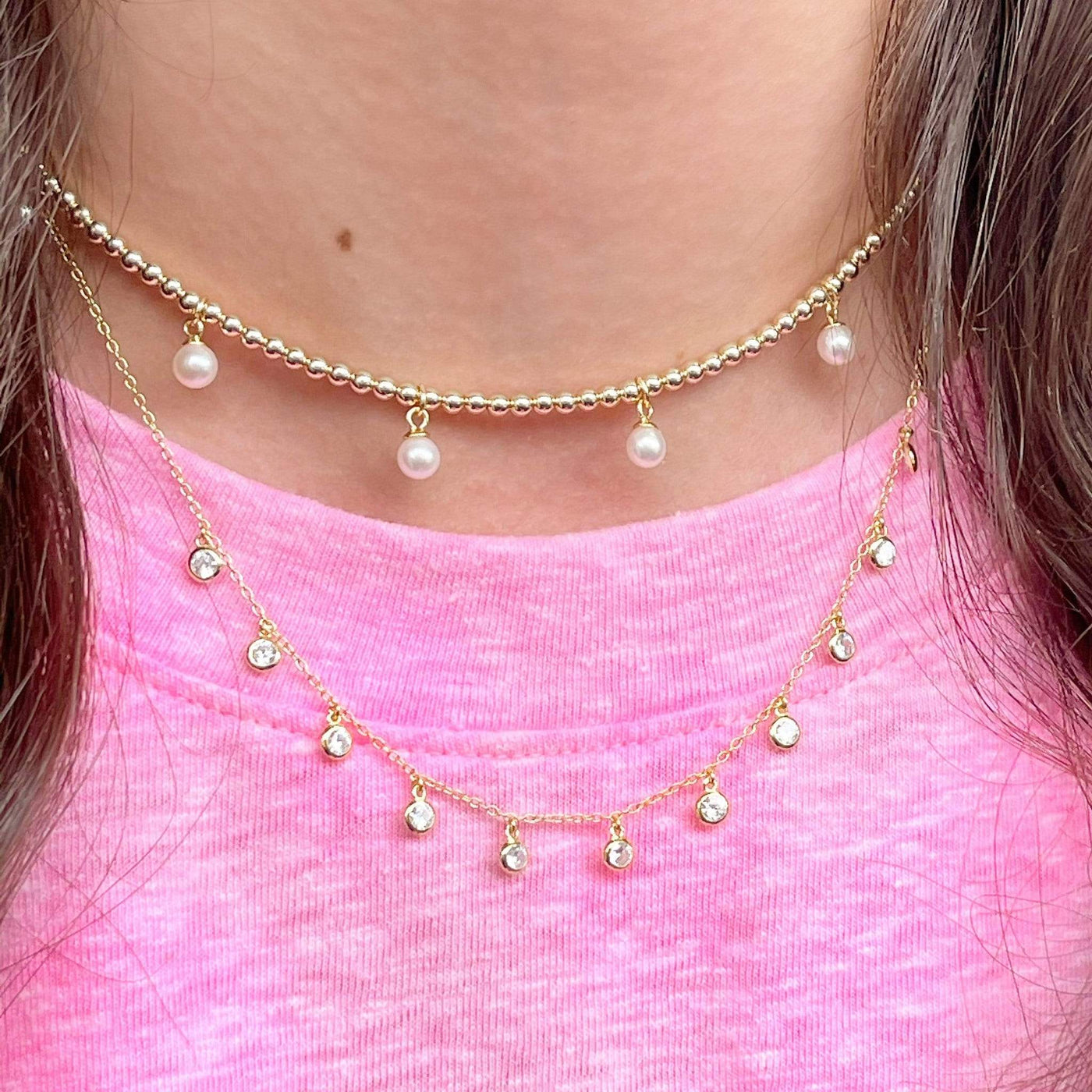 Pearl Chandelier Choker Necklace
