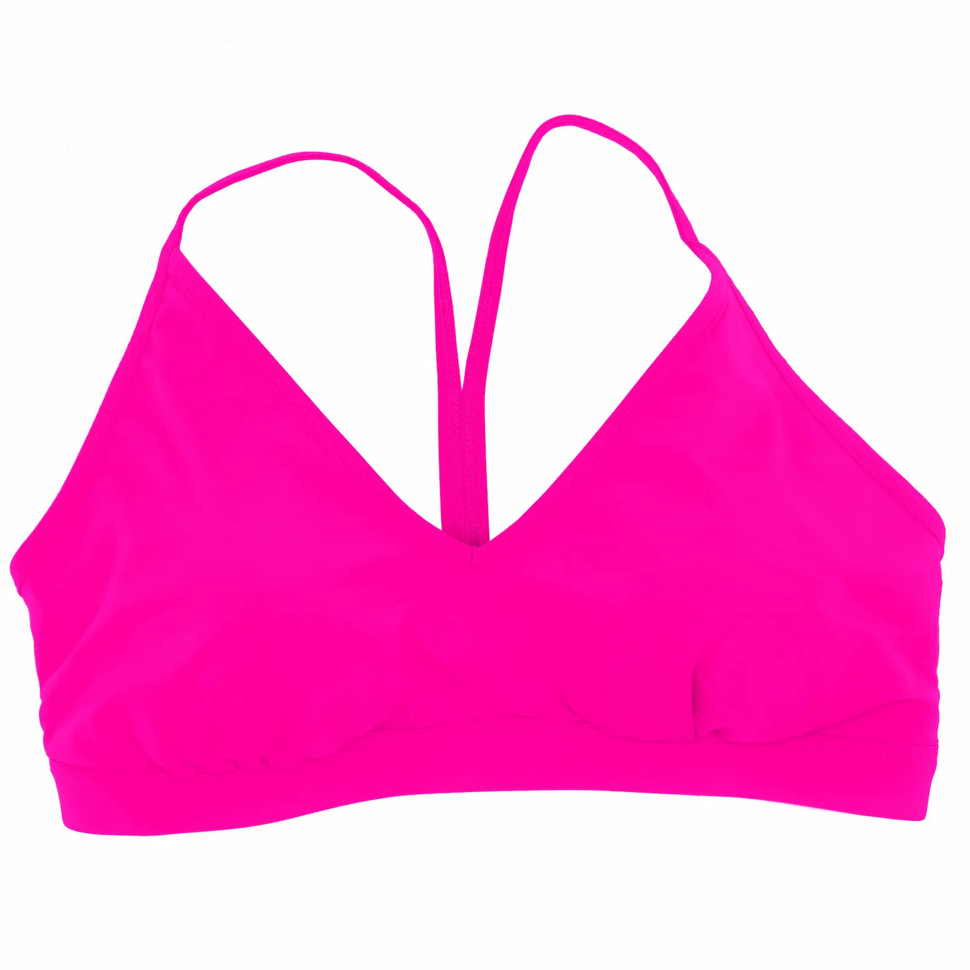 women's sports bra bright hot pink eco friendly
